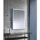 Wall Mirror with Aluminum Frame and LED Light Made in Italy - Chik Viadurini