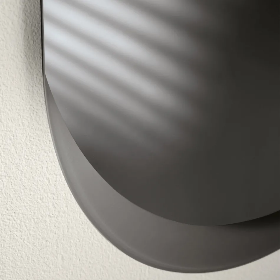 Ecla Wall Mirror with Elongated Shape and Rounded Corners Made in Italy Viadurini
