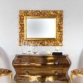 Design wall mirror with gold leaf finish Gudin, 108x87 cm
