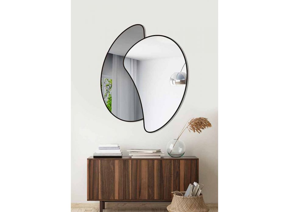 Large Design Wall Mirror with Modern Colored Finish - Mantra Viadurini