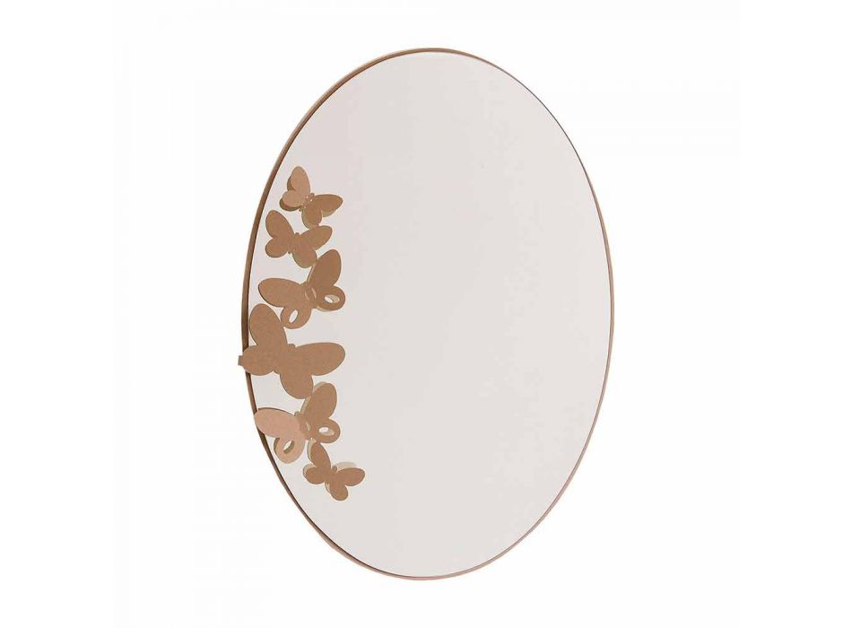 Modern Design Oval Iron Wall Mirror Made in Italy - Butter Viadurini