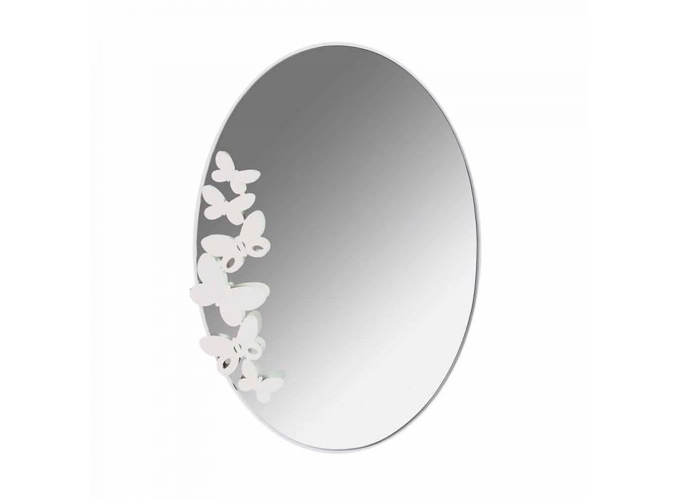 Modern Design Oval Iron Wall Mirror Made in Italy - Butter Viadurini