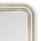 Wall Mirror in Wood with Silver Leaf Finish Made in Italy - Navona Viadurini