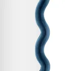 Wall Mirror in MDF Covered in Velvet with Wavy Lines - Sheldon Viadurini