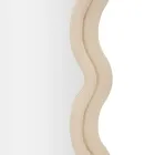 Wall Mirror in MDF Covered in Velvet with Wavy Lines - Sheldon Viadurini