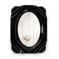 Maelia Black Plexiglass Draped Wall Mirror Made in Italy