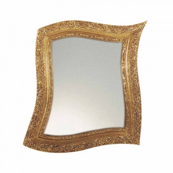 Baroque Style Wall Mirror in Iron Gold and Silver Made in Italy - Rudi