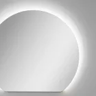 Modern Wall Mirror with Sandblasted Detail and LED Made in Italy - Rialto Viadurini