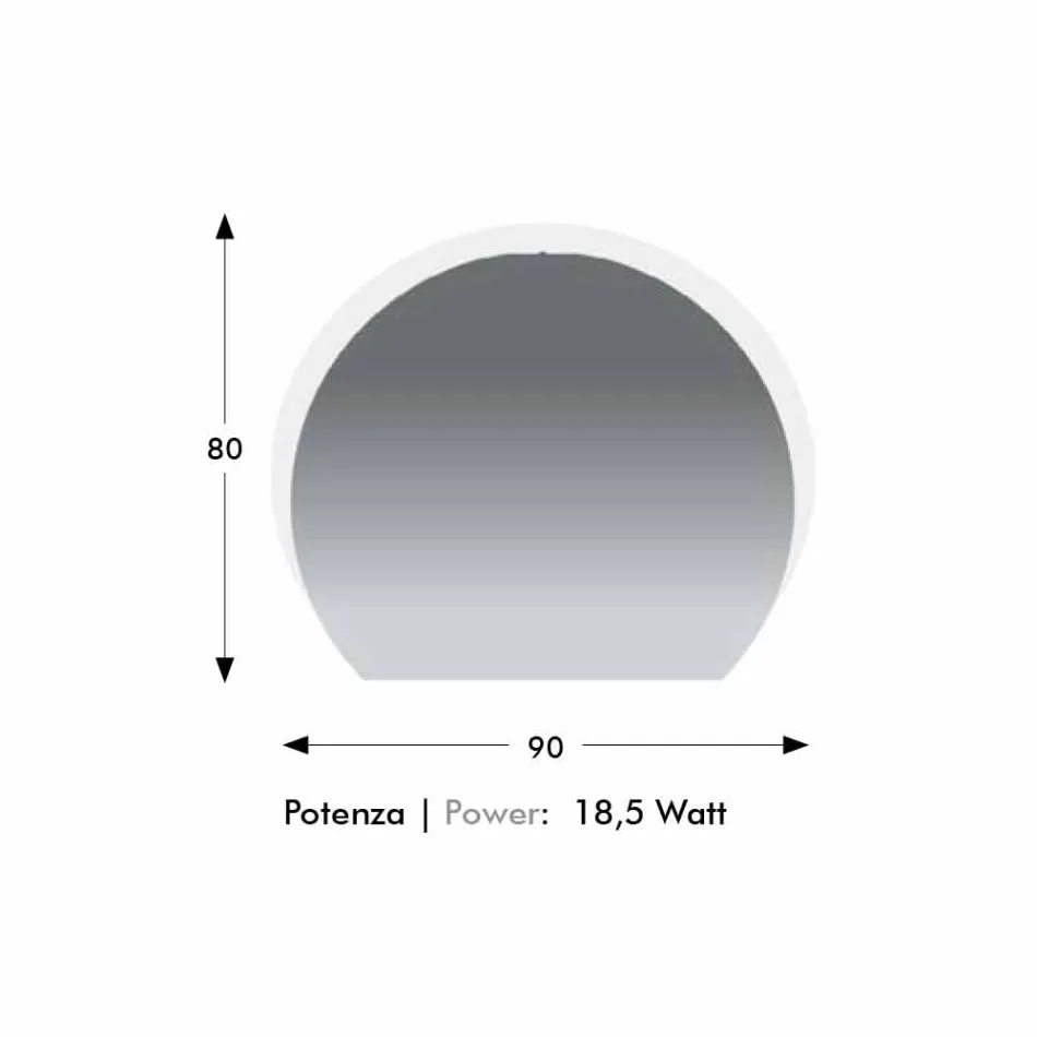 Modern Wall Mirror with Sandblasted Detail and LED Made in Italy - Rialto Viadurini