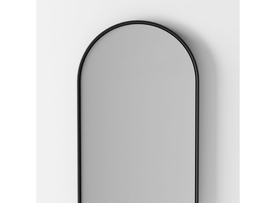 Oval Backlit Wall Mirror Made in Italy - Riflessi Viadurini