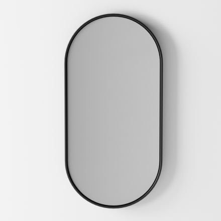 Oval Backlit Wall Mirror Made in Italy - Riflessi Viadurini
