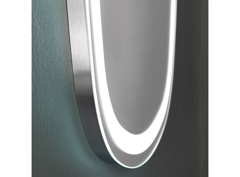 Wall Mirror for Bathroom with Integrated 4000K LED Made in Italy - Scrullo Viadurini