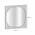 Smoked Color Modern Square Wall Mirror Made in Italy - Bandolero Viadurini