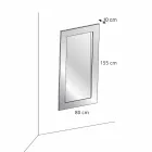 Rectangular Wall Mirror with Inclined Frame Made in Italy - Salamina Viadurini