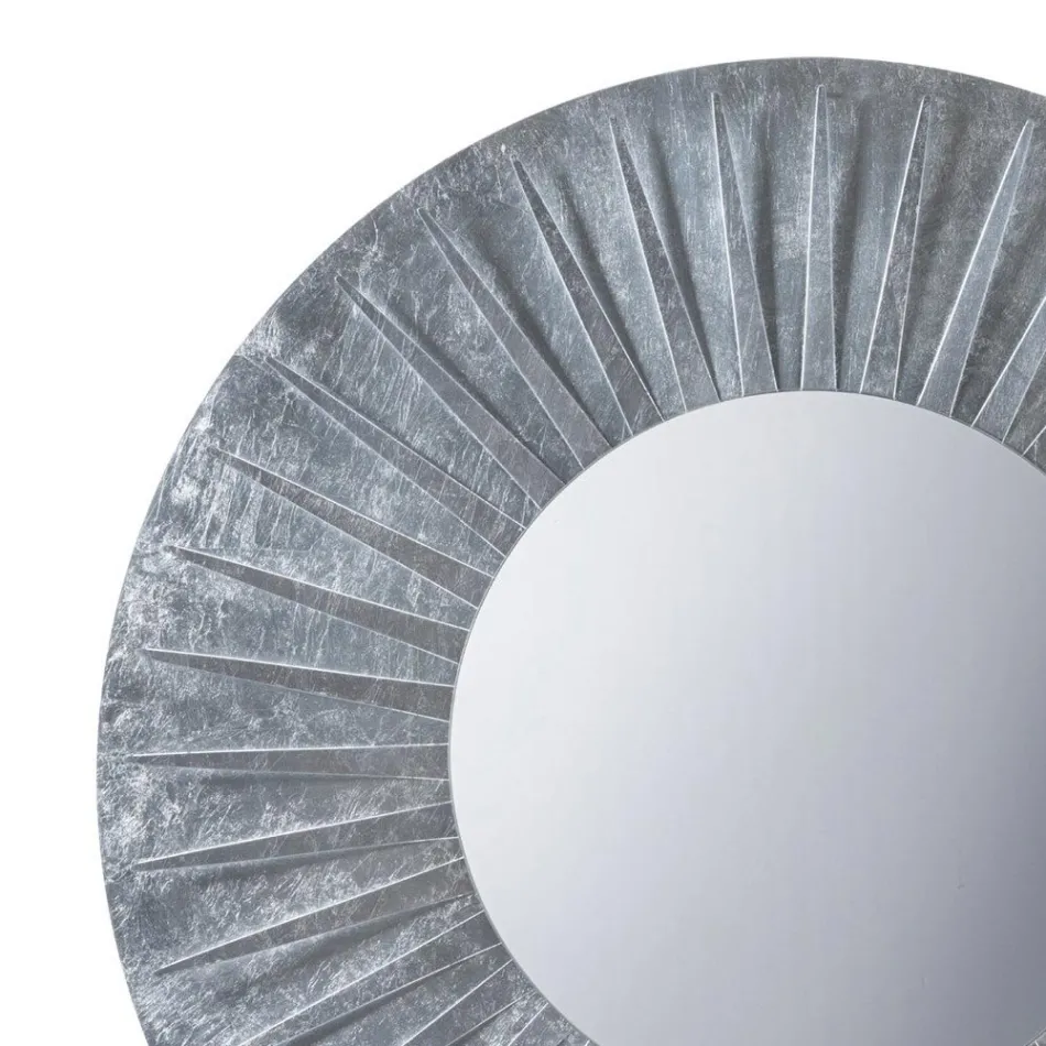 Round Wall Mirror with Iron Frame Elegant Design - Tassio Viadurini
