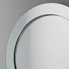 Round Wall Mirror with Inclined Frame Made in Italy - Salamina Viadurini
