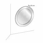 Round Wall Mirror with Inclined Frame Made in Italy - Salamina Viadurini