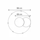 Round Wall Mirror with Satellite that Rotates 360 ° Made in Italy - Shaki Viadurini