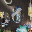 Round wall mirror of modern design 100% Made in Italy Athos Viadurini