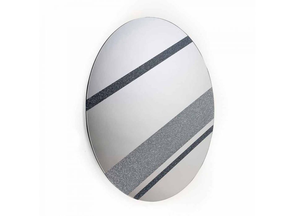Round wall mirror of modern design 100% Made in Italy Athos Viadurini