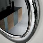 Shaped Wall Mirror with Curved Frame Made in Italy - Babila Viadurini