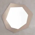 Shaped Wall Mirror with Glass Frame Made in Italy - Chlorine Viadurini
