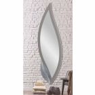 Wall mirror shaped modern dove gray lacquered made Italy Sagama Viadurini