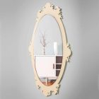 Vintage Design Wall Mirror in Brown Wood with Frame - Giangio Viadurini