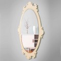 Vintage Design Wall Mirror in Brown Wood with Frame - Giangio