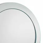 Modern Round Floor Mirror with Inclined Frame Made in Italy - Salamina Viadurini