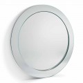 Modern Round Free Standing Mirror with Inclined Frame Made in Italy - Salamina