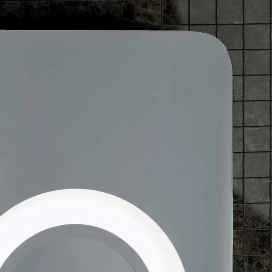 Modern design makeup mirror, LED lighting, Maren Viadurini