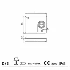 Modern design makeup mirror, LED lighting, Maren Viadurini