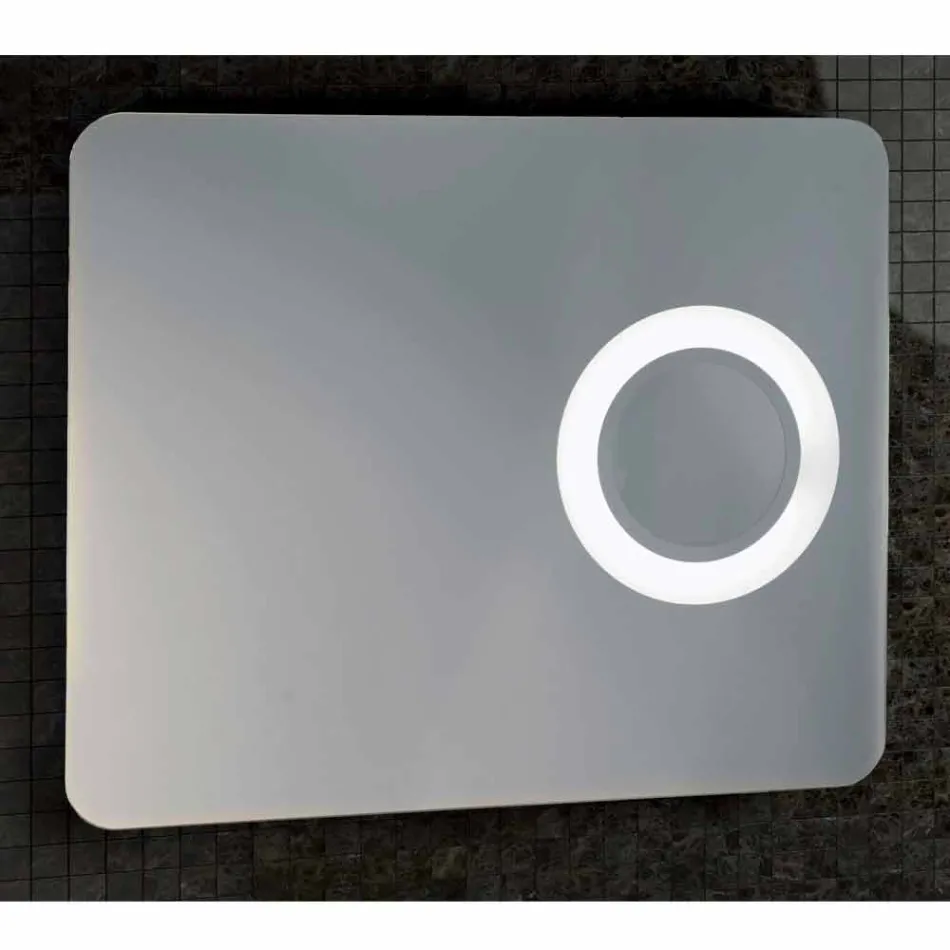 Modern design makeup mirror, LED lighting, Maren Viadurini