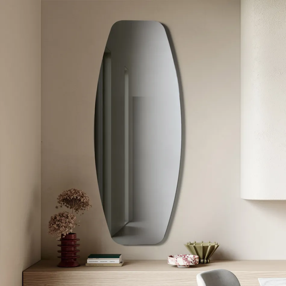 Elongated Mirror in Three Color Variations Made in Italy - Silea Viadurini