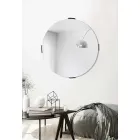 Modern Round Design Cantilever Wall Mirror with Frame - Odosso Viadurini