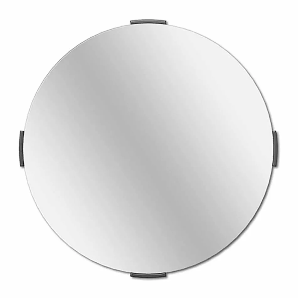 Modern Round Design Cantilever Wall Mirror with Frame - Odosso Viadurini