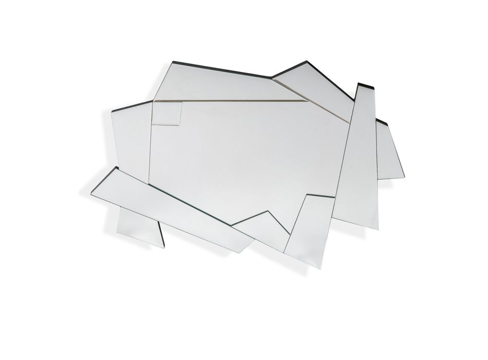 Decorative Wall Mirror in Glass with Shaped Frame - Nefro Viadurini