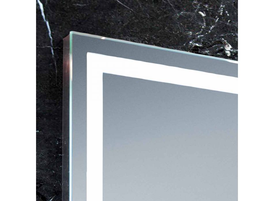 Contemporary bathroom design mirror with Paco LED lighting Viadurini