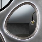 Irregular Shaped Mirror with Backlighting made in Italy - Ride Viadurini