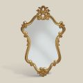 Luxury Shaped Mirror with Gold Leaf Frame Made in Italy - Precious