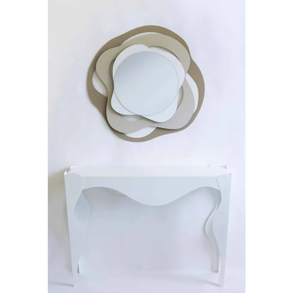 Modern Design Mirror from Tricolor Iron Wall Made in Italy - Gertrude Viadurini