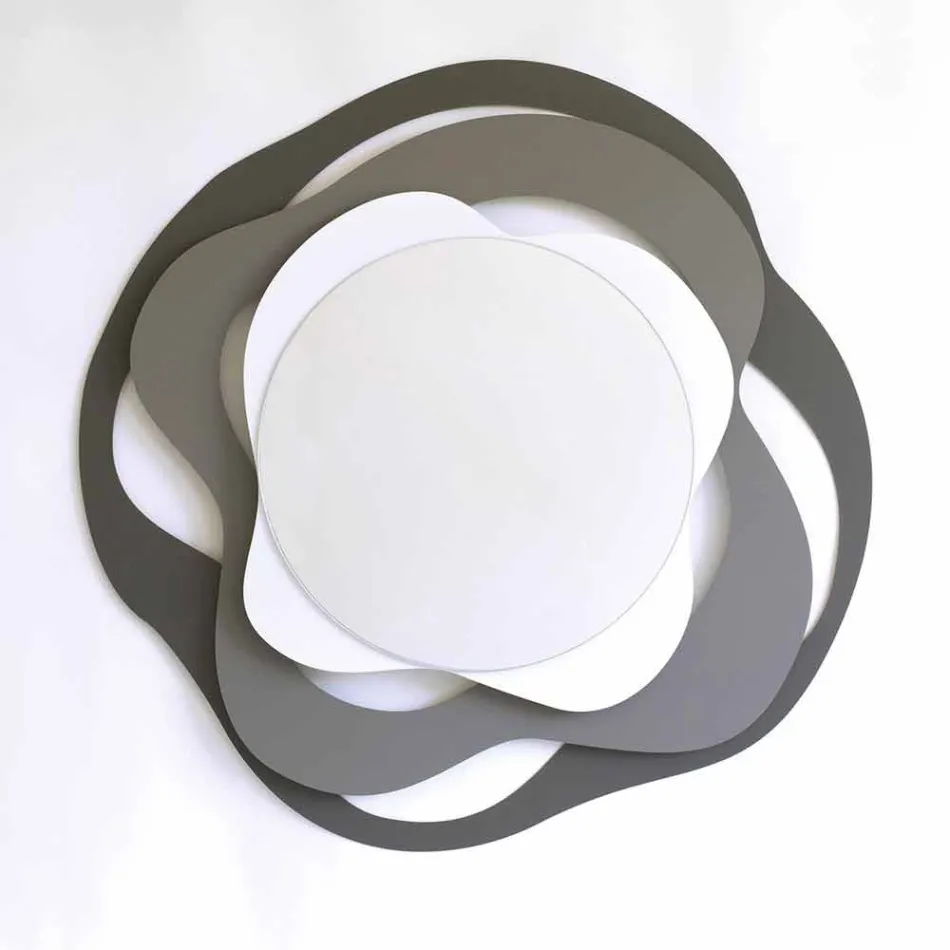 Modern Design Mirror from Tricolor Iron Wall Made in Italy - Gertrude Viadurini