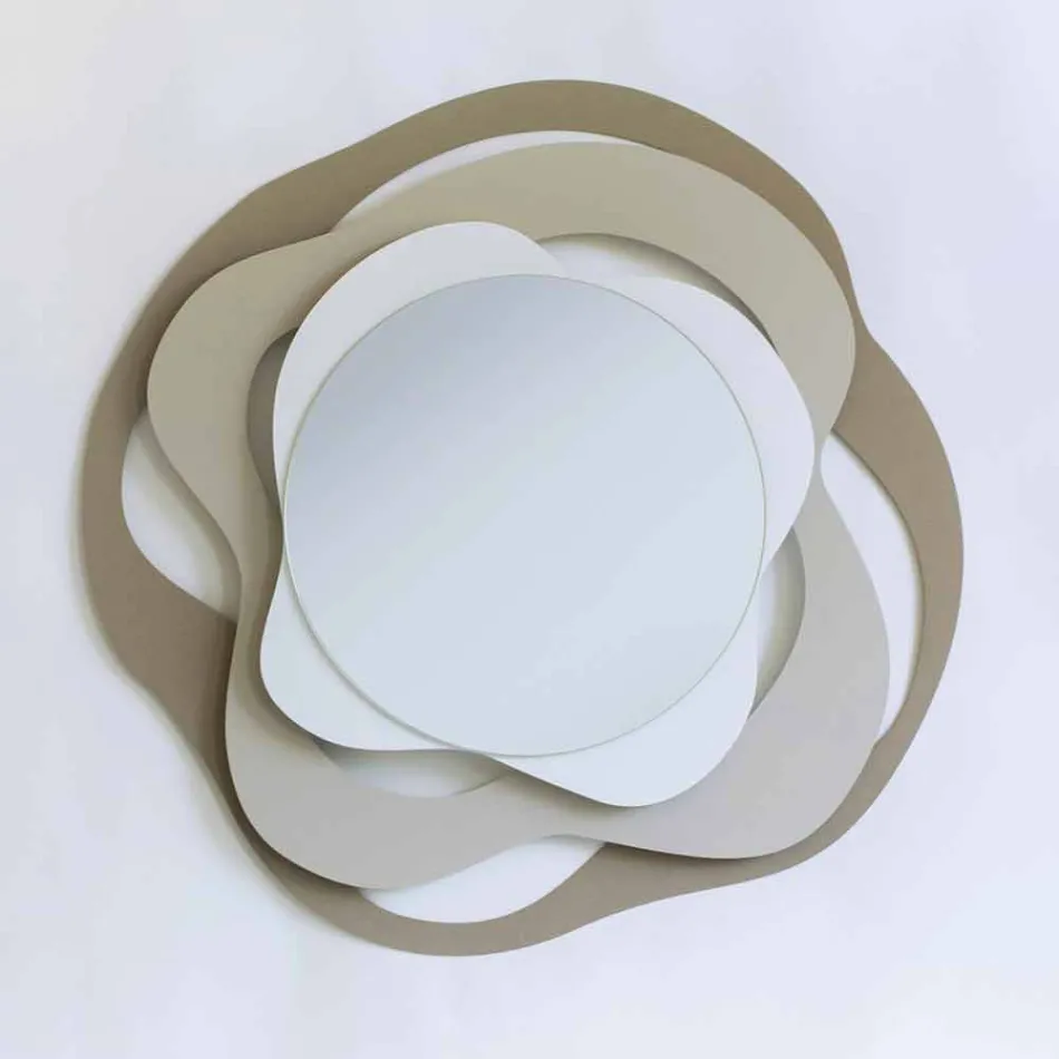 Modern Design Mirror from Tricolor Iron Wall Made in Italy - Gertrude Viadurini