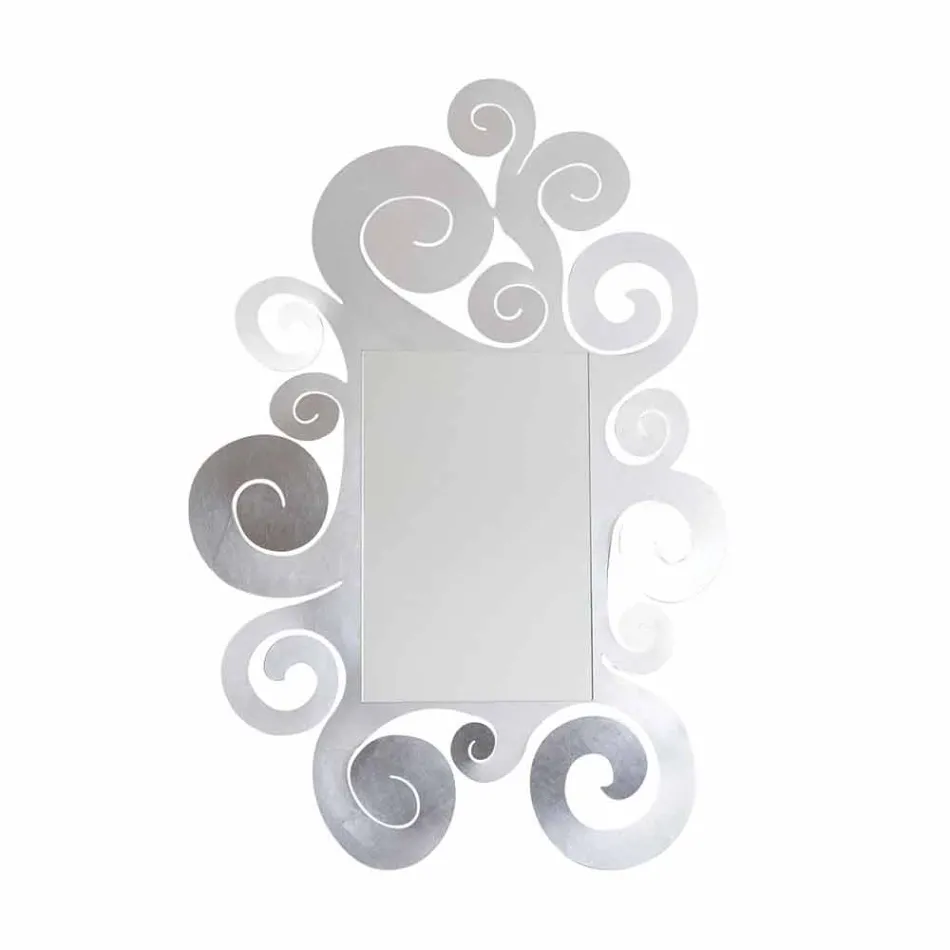 Modern Wall Mirror in Colored Iron Made in Italy - Tiziano Viadurini