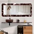 Curved Glass Mirror with a Liquid Effect and Backlighting - Excelsior Viadurini