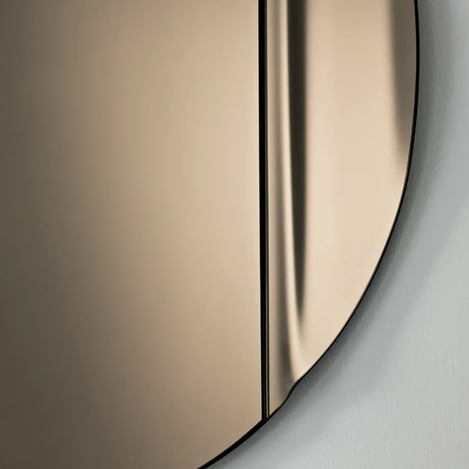 Made in Italy Wave Fused Glass Mirror - Candida Viadurini