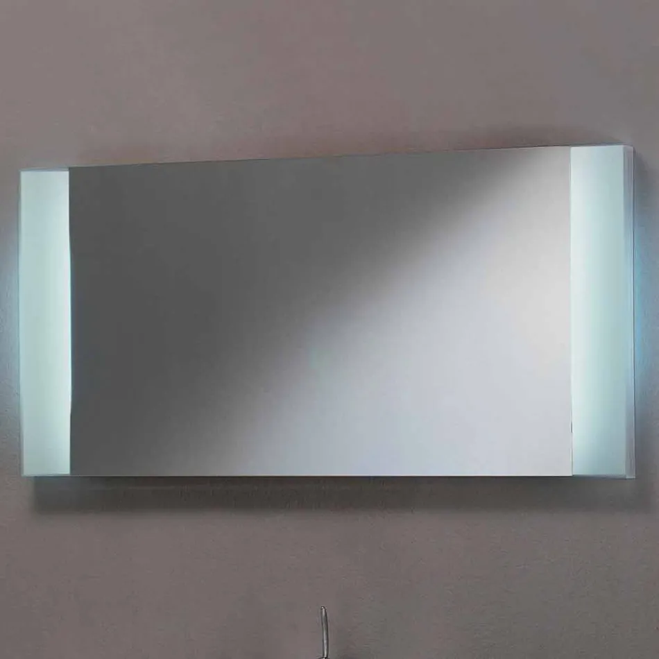 Design LED light Mirror with satin glass edges Sam Viadurini