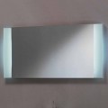 Sam modern mirror with frosted glass edge and LED light