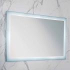 Contemporary mirror with satin glass edges, LED illumination, Ady Viadurini